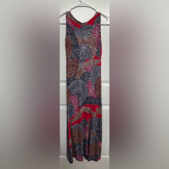 Boden Abstract Maxi Dress Sz 2P | Viscose Stretch | Send Offer | $150 Retail - Picture 4 of 5